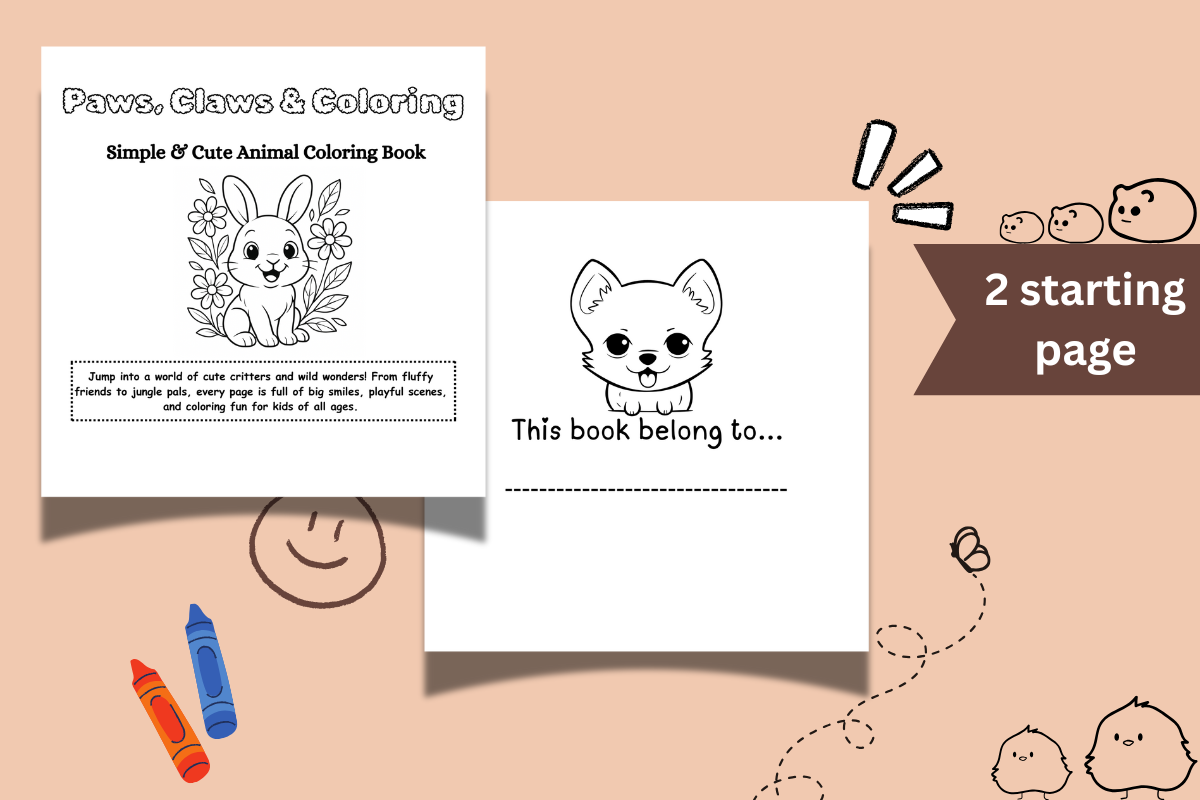 Animal Coloring pages – 31 PNG, an Animal Illustration by Smillyy Threads (Photo 3 of 9)