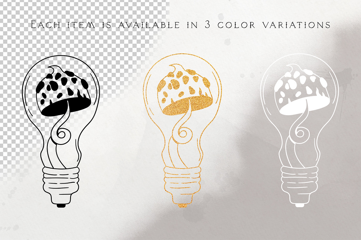 Mystical Mushrooms - graphic kit, an Animal Illustration by My Space Garden (Photo 15 of 17)
