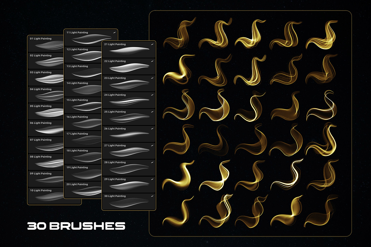 Light Painting Procreate Brushes, a Brush Add-On by Andrew Skoch Design (Photo 5 of 9)
