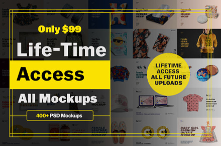 All Mock-Ups Bundle For Lifetime