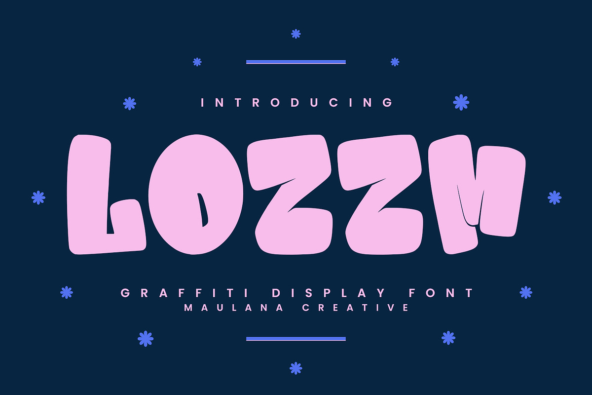 Lozzm Graffiti Display Font, a Sans Serif Font by Maulana Creative (Photo 1 of 7)