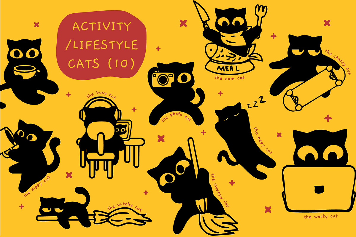 Funny Cat - Illustration Cat, an Animal Illustration by Invisual Studio (Photo 6 of 21)