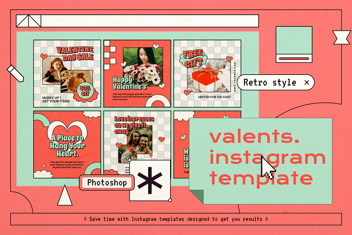 Valents Post & Story Template, a Social Media Template by Creatchees.std (Photo 1 of 5)