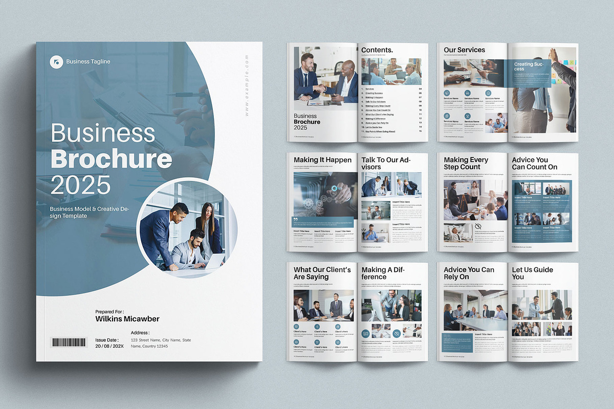 Business Brochure Template InDesign, a Brochure Template by E-Type (Photo 1 of 7)