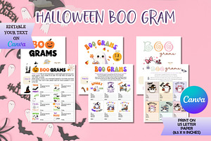 Editable Halloween Boo Gram Template, a Templates & Theme by Adalin Shop