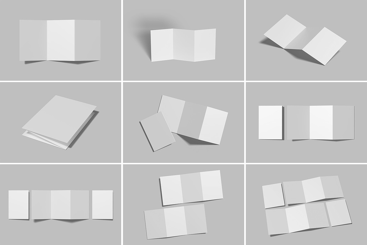 A4 Trifold Brochure Mockup Bundles, a Brochure Template by Graphic Aesthetic (Photo 3 of 13)