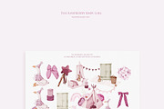 The pink world of baby girl set, an Illustration by nathalieclaire (Thumbnail 3 of 16)