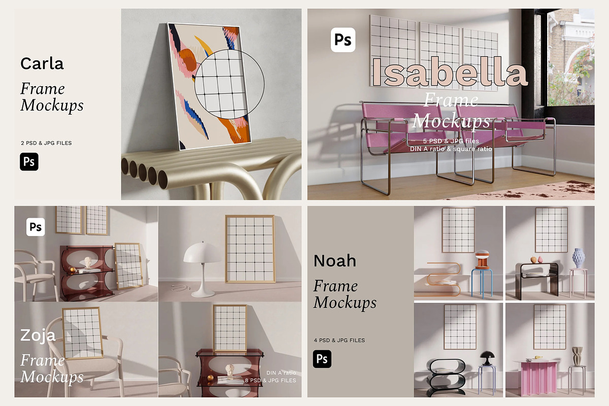 19 in 1 Frame Mockups Bundle, a Household Mockup by Bonumo (Photo 5 of 8)