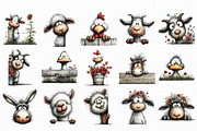 Peeking Farm Animals PNG Clipart, an Illustration by Libby Wishes (Thumbnail 2 of 5)