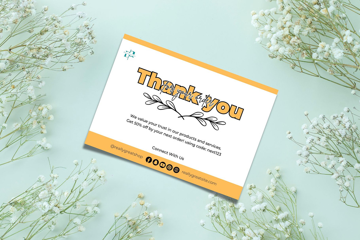 Thank you card template design canva, a Card Template by DesignArts (Photo 3 of 4)