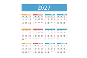 2027 Calendar, a Stationery Template by PixMarket (Thumbnail 3 of 3)