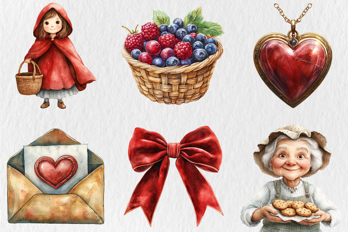 Little Red Riding Hood Clipart, an Illustration by Rose Art (Photo 4 of 5)