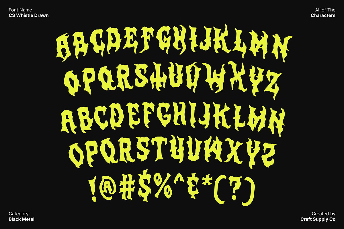 CS Whistle Drawn, a Blackletter Font by Craft Supply Co. (Photo 8 of 8)