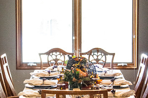 Thanks giving table stock photograph