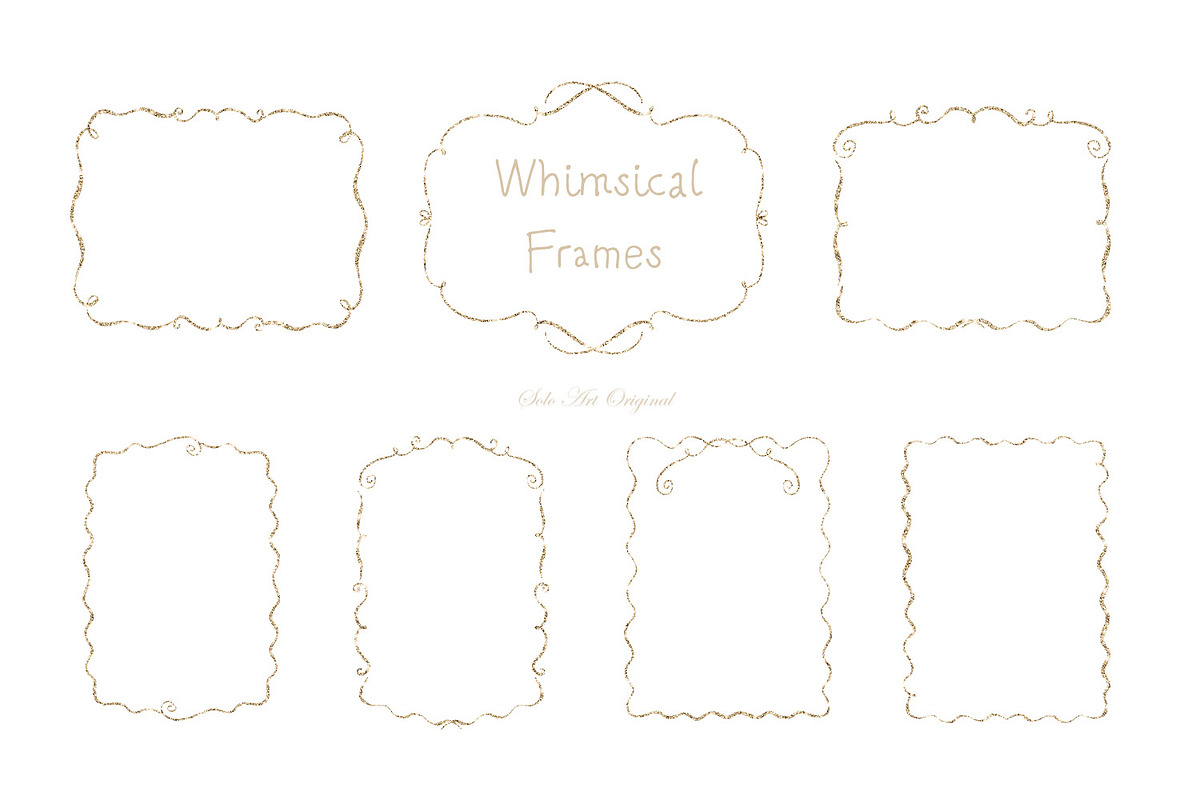 Whimsical Gold Frames Hand drawn, a Graphic by Solo Art Original (Photo 10 of 14)
