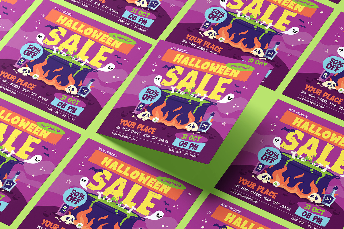 Halloween Sale Flyer, a Flyer Template by Creativestoree (Photo 2 of 5)