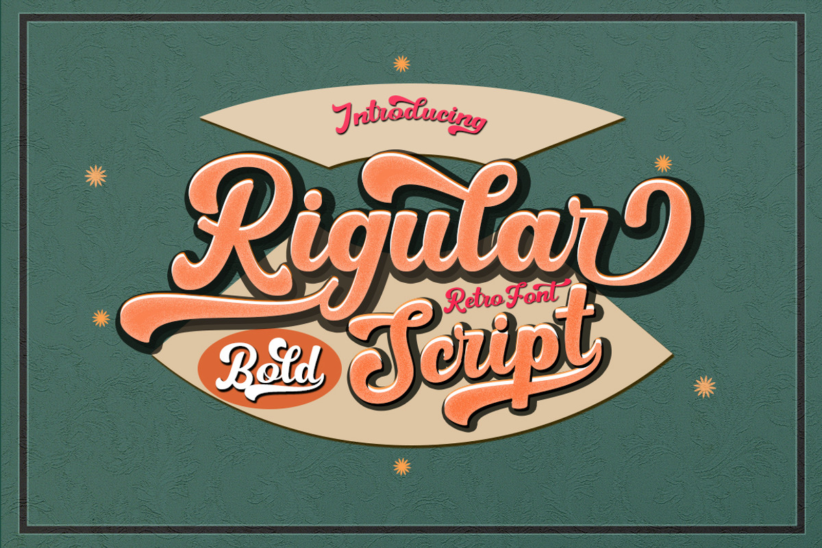 Rigular Script, a Script Font by GloowStudio (Photo 1 of 8)