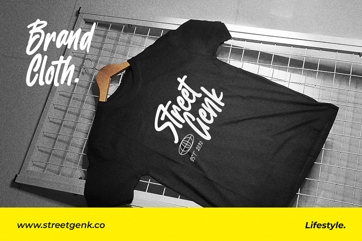 Jhon Standup - Streetwear Display, a Script Font by Black Junst (Photo 2 of 9)