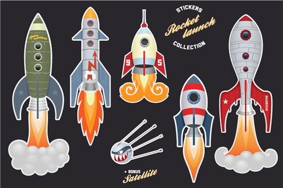 Rocket launch (stickers collection) preview 2