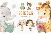 Book Club. Watercolor Collection., an Animal Illustration by StarJam (Thumbnail 1 of 5)