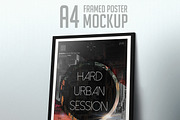 A4 Framed Poster Mockup, a Print Template by CREATIVE DUDE (Thumbnail 1 of 9)