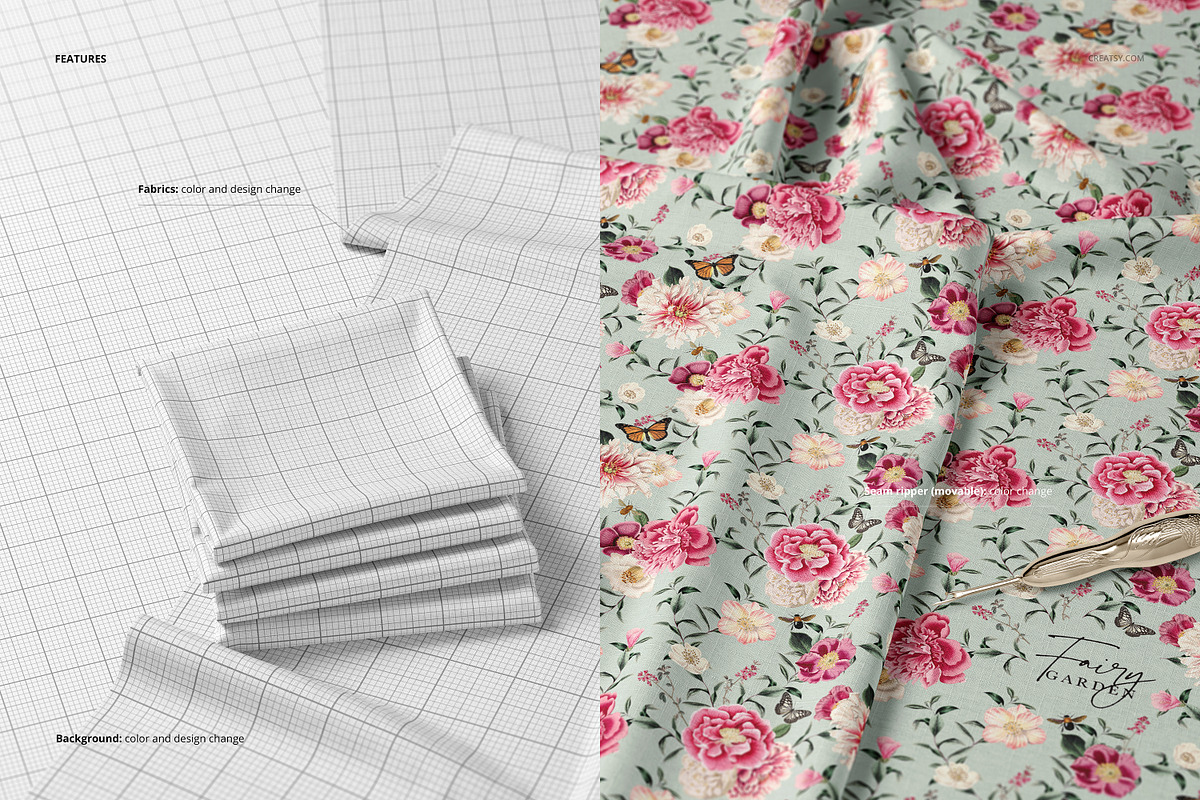 Folded Fabrics Mockup 28/FF v.6, a Product Mockup by creatsy5 (Photo 3 of 8)