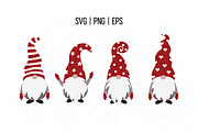 Christmas gnomes SVG, Scandinavian, an Illustration by Pine Design (Thumbnail 1 of 4)