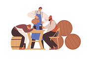 Daily life of medieval people set, a Person Illustration by Good Studio (Thumbnail 6 of 11)