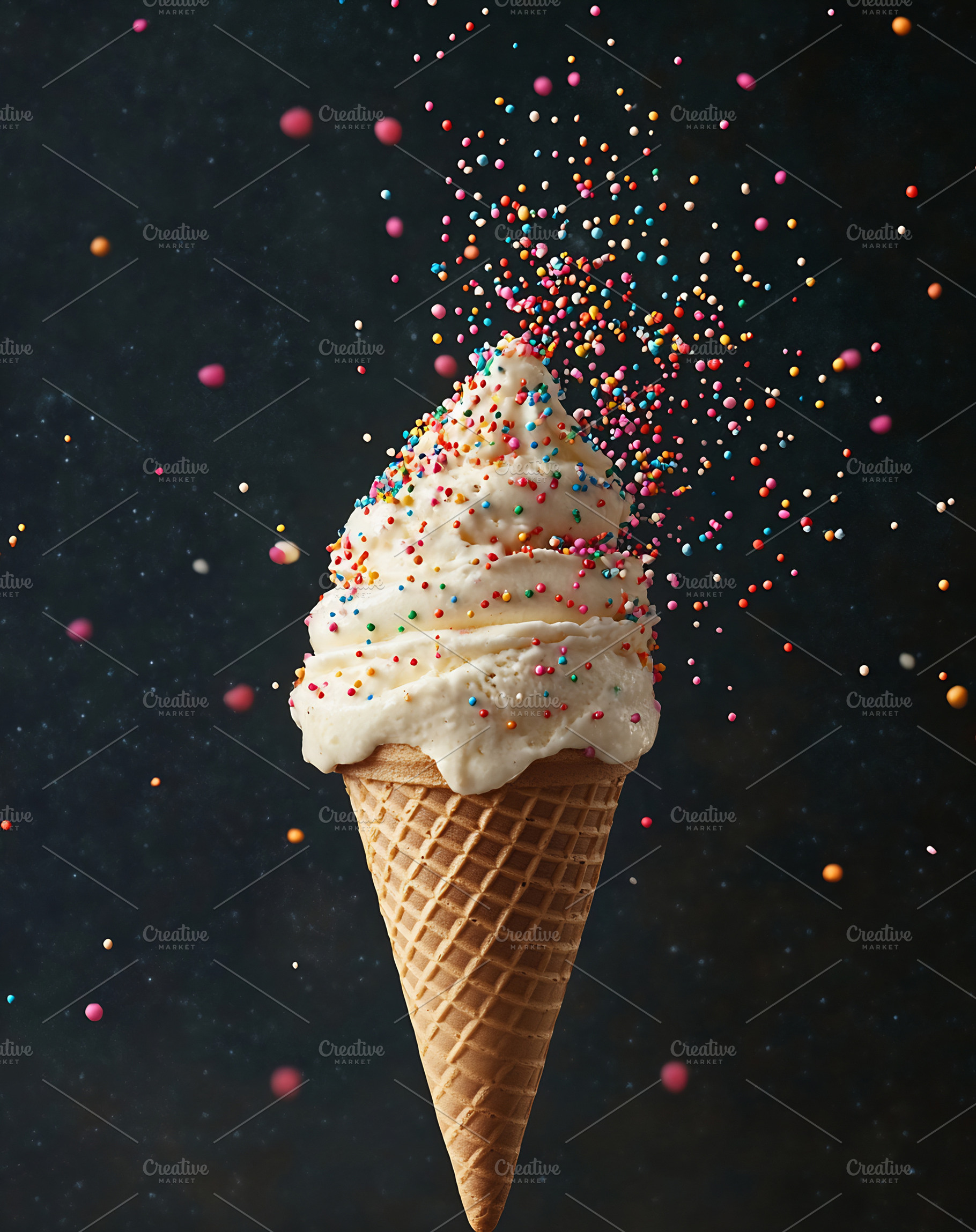 Sprinkles on soft serve, a Food & Drink Photo by Beautiful things