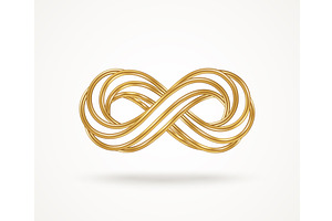 Metallic infinity icon, a Technology Illustration by kotoffei