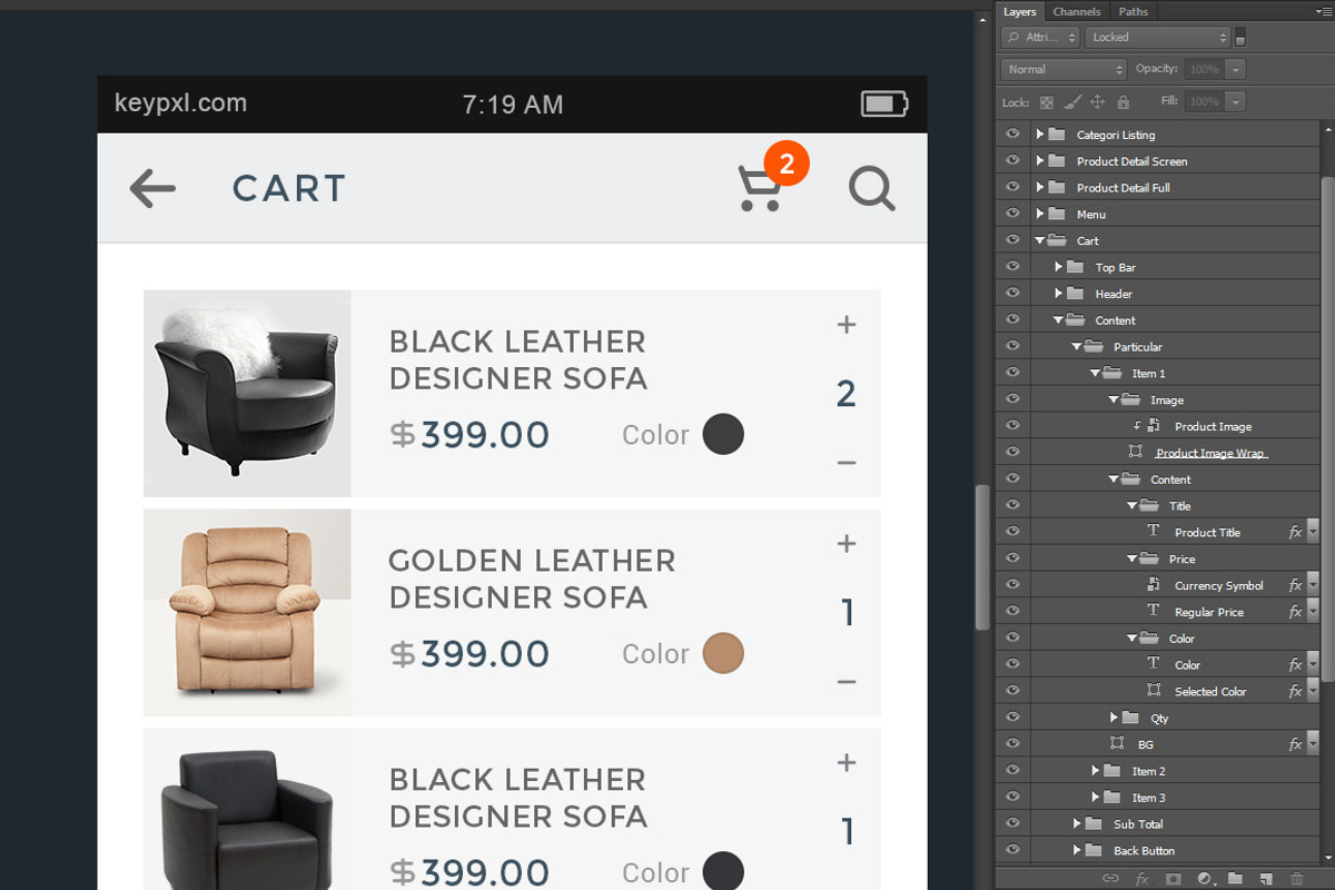 KeyCart Lite | UI Kit for eCommerce, an UI Kit Template by Thekeypixel (Photo 2 of 4)