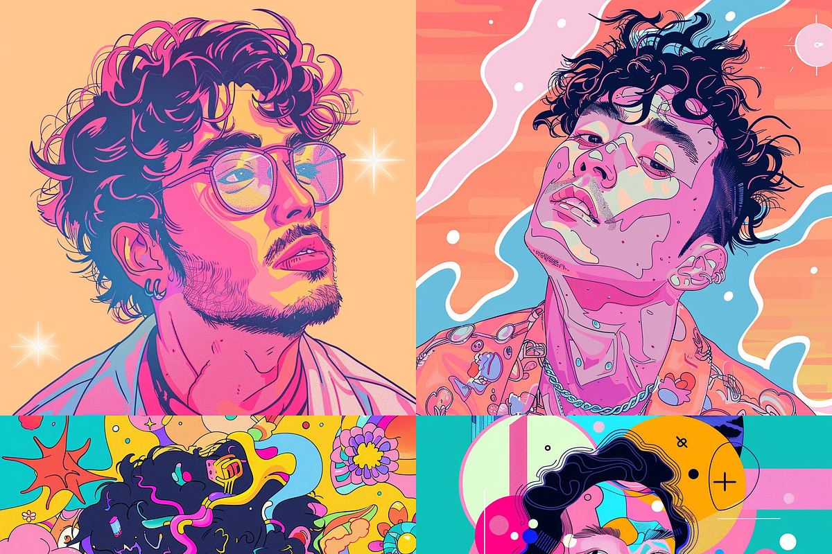 477 MJ Creative Style Prompts: Vol 2, a Person Illustration by Sevenstyles