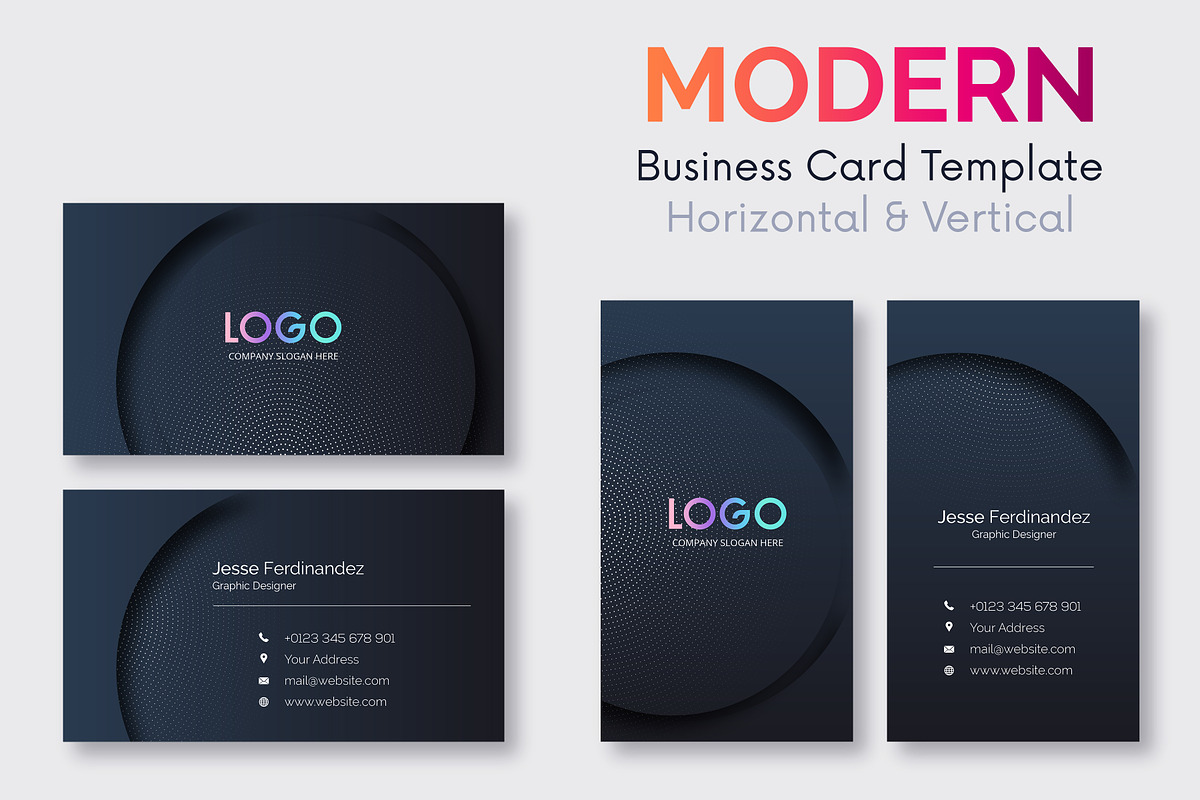Modern 50 Business cards Bundle, a Business Card Template by M6 Gallery (Photo 25 of 52)