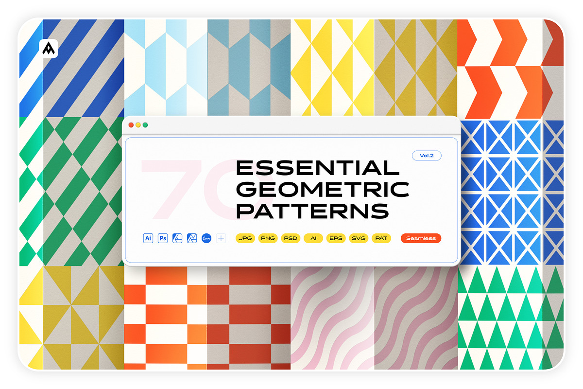Essential Geometric Patterns Pack, a Pattern Graphic by Samolevsky (Photo 1 of 13)