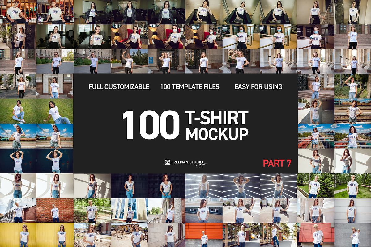 100 T-Shirt Mockup Part 7, a Shirt Mockup by Freeman Studio (Photo 1 of 7)