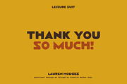 Leisure Suit | 70s Retro Font, a Sans Serif Font by Lauren Hodges (Thumbnail 13 of 13)