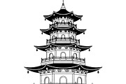 Pagoda Temple Silhouette, an Object Graphic by Designer_Momina (Thumbnail 15 of 20)