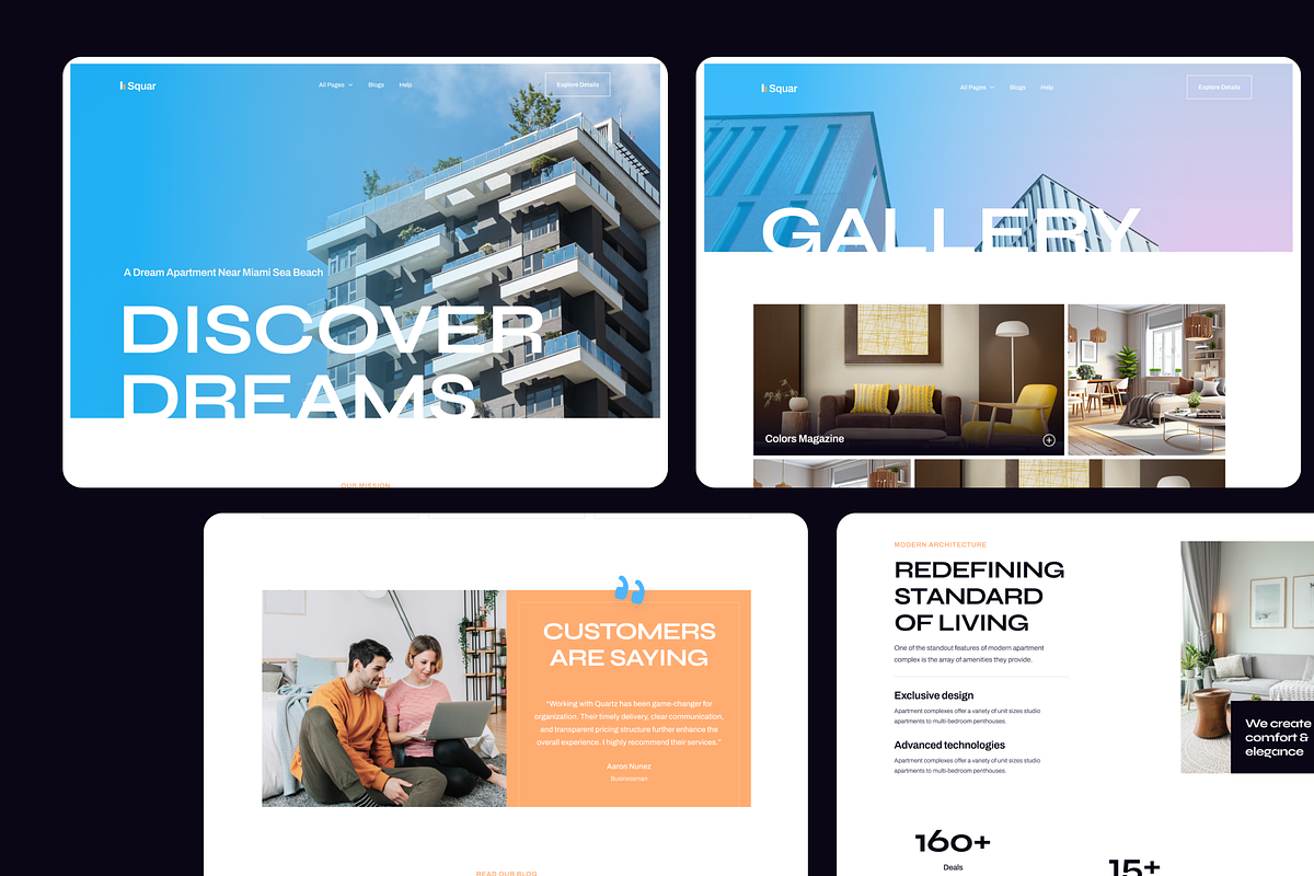 Squar - Free Real Estate Figma, an UI Kit Template by FinestDevs (Photo 4 of 6)