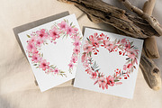Valentines wreath watercolor hearts, an Object Graphic by MyLittleMeow (Thumbnail 5 of 7)