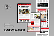 White Red Bold E-Newspaper, a Templates & Theme by graphicook (Thumbnail 1 of 4)