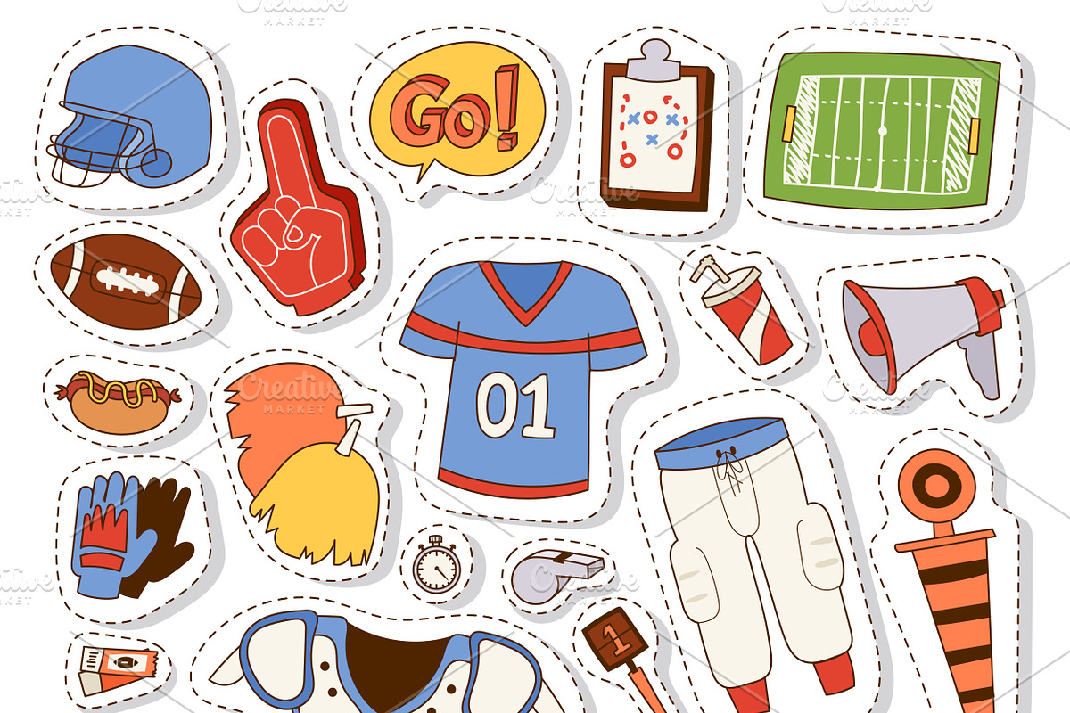 Football game sport icons vector, an Illustration by Vectorstockersland