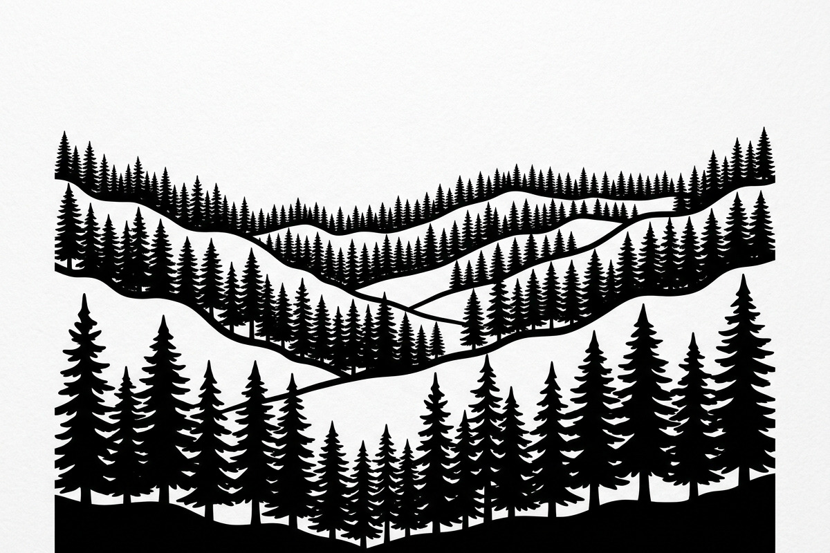Majestic Pine Trees SVG, a Finance Illustration by Amazin_art (Photo 22 of 41)