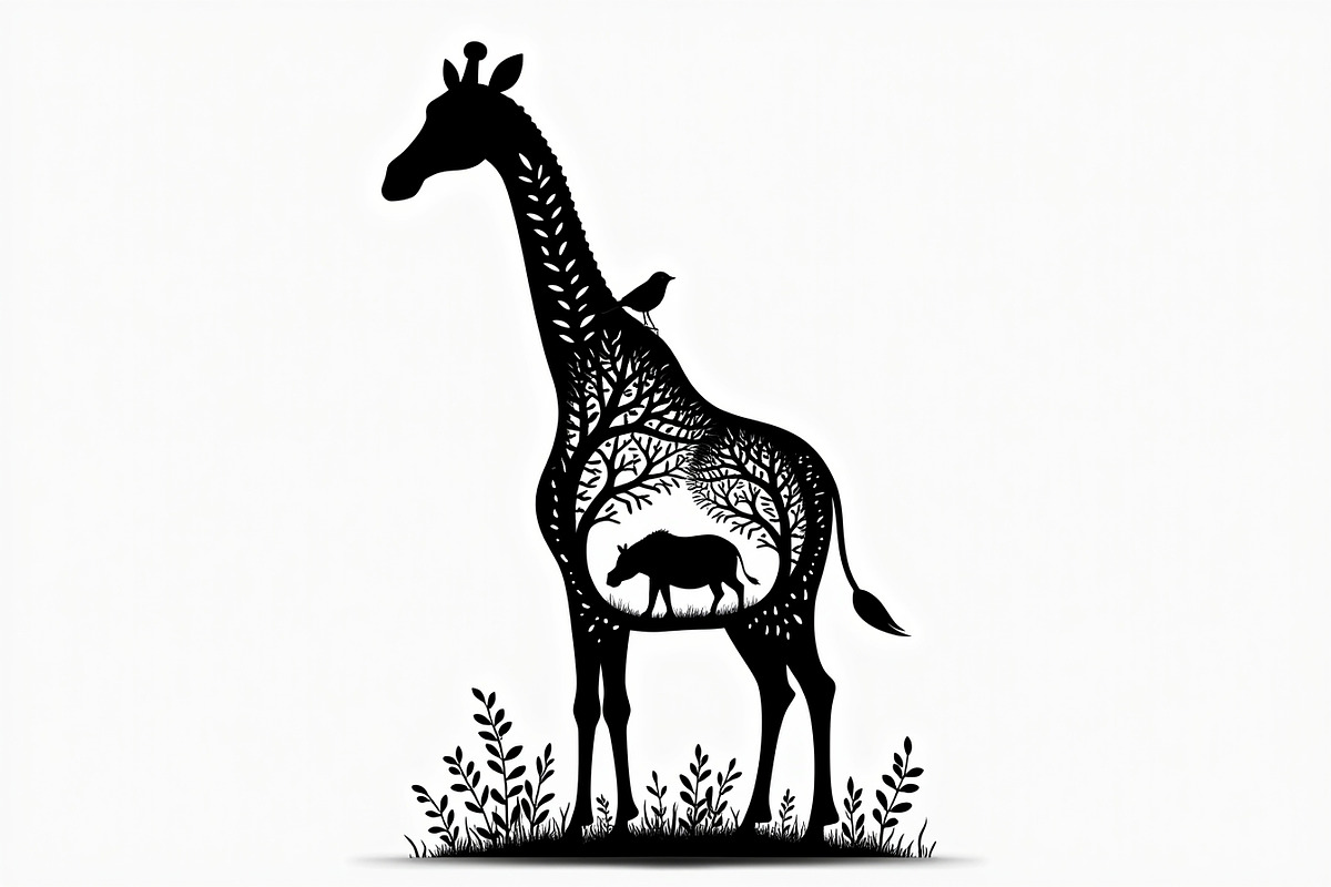 Giraffe Silhouette Vector design, an Illustration by Amazin_art (Photo 19 of 21)