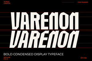 Varenon — Bold Display Typeface