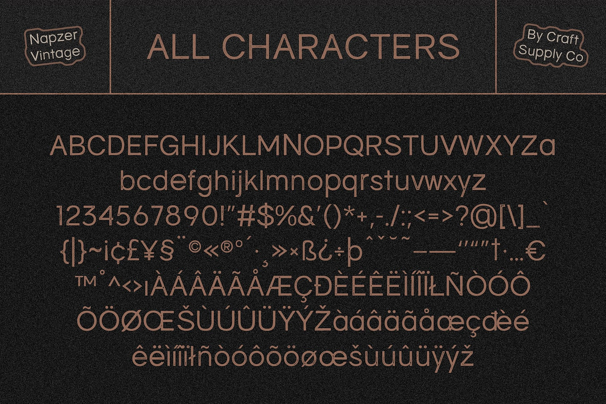 Napzer Vintage, a Sans Serif Font by Craft Supply Co. (Photo 7 of 8)