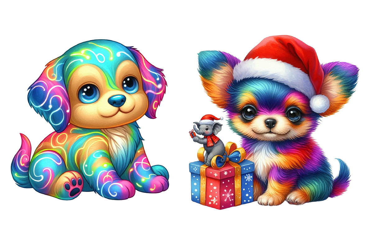 Colorful Baby Dog Face Sublimation, an Illustration by CreationArt (Photo 5 of 5)
