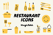 Playful Restaurant Icons | 2-color, a Duotone Icon by Rough Patch Studio (Thumbnail 1 of 7)