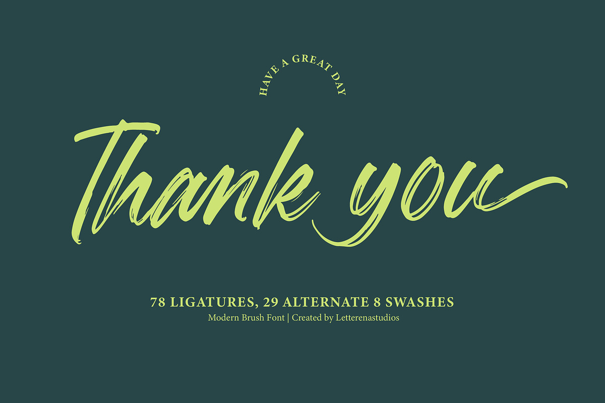 Megatter Breathin Modern Bruh Font, a Script Font by Letterena Studios Script (Photo 15 of 15)