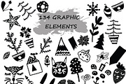 Scandinavian Christmas Elements, an Animal Illustration by Pixavics (Thumbnail 2 of 5)