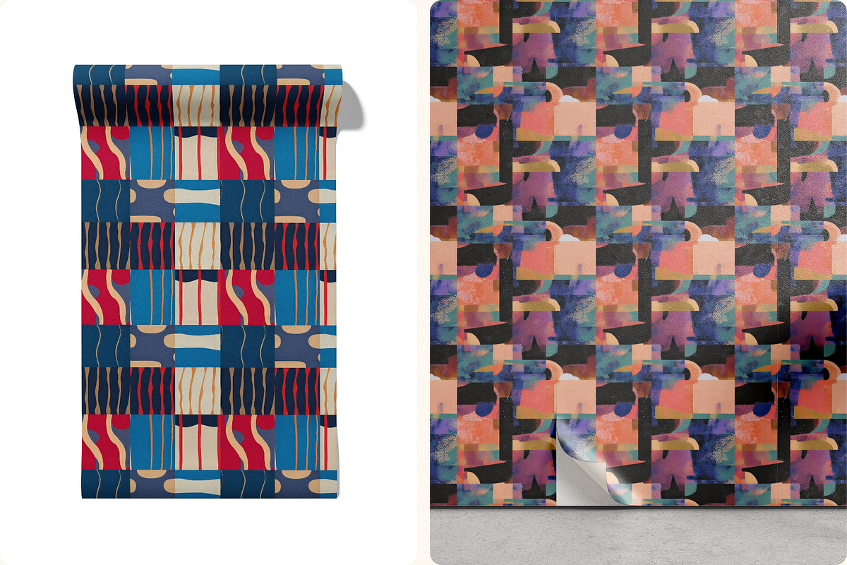 Color Pop Abstract Patterns, a Pattern Graphic by Ninterints (Photo 8 of 10)